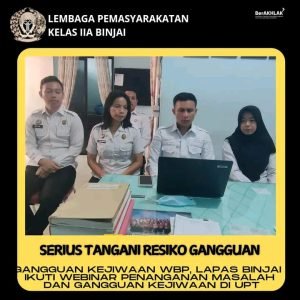 Lapas Kelas IIA Binjai Tangani Risiko Gangguan Kejiwaan WBP Melalui Webinar
