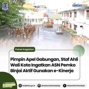 Pimpin Apel Gabungan, Staf Ahli Wali Kota Ingatkan ASN Pemko Binjai Aktif Gunakan e-Kinerja