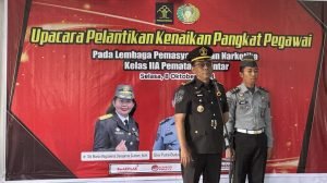 Upacara Kenaikan Pangkat Petugas Lapas Narkotika Kelas IIA Pematangsiantar Berlangsung Khidmat