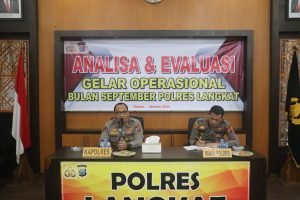 Kapolres Langkat Pimpin Anev Gelar Oprasional Periode September 2024