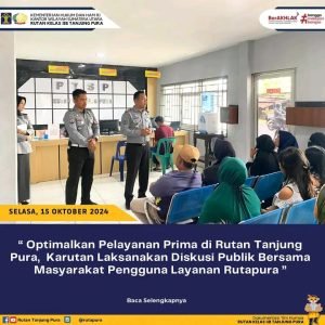 Optimalkan Pelayanan Prima di Rutan Tanjung Pura, Karutan Laksanakan Diskusi Publik Bersama Masyarakat Pengguna Layanan Rutapura