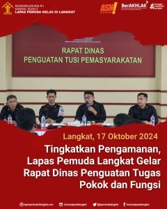 Tingkatkan Pengamanan, Lapas Pemuda Langkat Gelar Rapat Dinas Penguatan Tusi