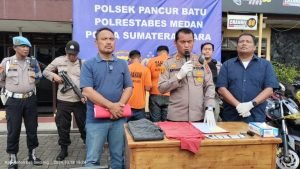 Polsek Pancurbatu SitaPuluhan Sepeda Motor Hasil Curian Dari Penampungan.Satu Pelaku Ditembak Kakinya