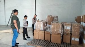 Kabag Ops Polres Pelabuhan Belawan Cek Pengamanan Gudang KPU Kota Medan