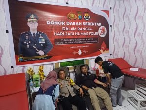 Polres Langkat laksanakan Donor Darah di Hari Jadi Humas Polri ke-73