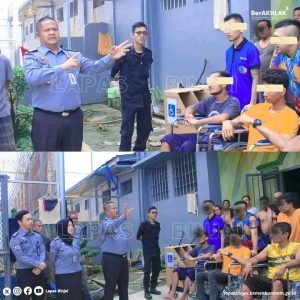 Lapas Binjai Bagikan Kursi Roda Pada Masing Masing Blok Hunian