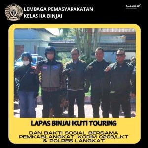 Lapas Binjai Ikuti Touring bersama Kodim 0203/LKT & Polres Langkat