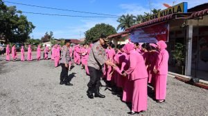 Kunjungan Kerja Kapolres Langkat dan Ketua Bhayangkari Cabang Langkat di Polsek Kuala