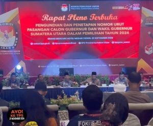 KPU Provinsi Sumut Menetapkan Nomor 1 Paslon Bobby – Surya dan Nomor 2 Edy – Hasan di Pilgub Sumut Tahun 2024