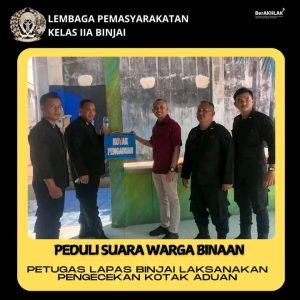 Petugas Lapas Binjai Laksanakan Pengecekan Kotak Aduan