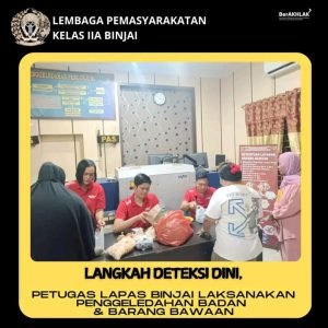 lapas Binjai Melaksanakan Pengeledahan Badan & Barang Bawaan