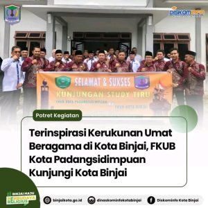 Terinspirasi Kerukunan Umat Beragama di Kota Binjai, FKUB Kota Padangsidimpuan Kunjungi Kota Binjai