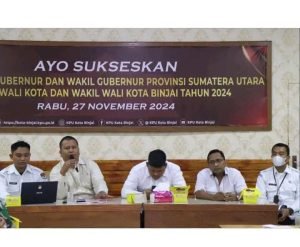 Kaban Kesbangpol Kota Binjai Hadiri Rakor Persiapan Debat Pilkada Binjai 2024