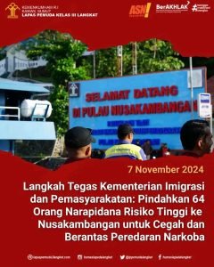 Langkah Tegas Kementerian Imigrasi dan Pemasyarakatan: Pindahkan 64 Orang Narapidana Risiko Tinggi ke Nusakambangan