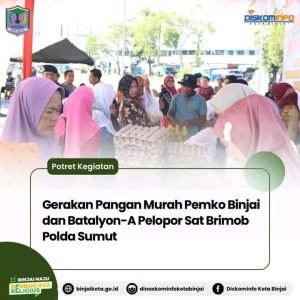 Gerakan Pangan Murah Pemko Binjai dan Batalyon-A Pelopor Sat Brimob Polda Sumut