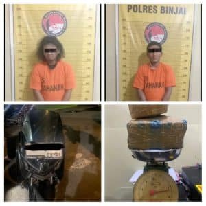 Saat transaksi narkoba di sebuah rumah, Dua orang pria diciduk oleh Polres Binjai