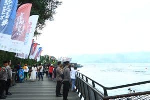 Polres Samosir Bersama Personel Polda Sumut Amankan Aquabike Jetski World Championship 2024