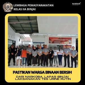 Lapas Binjai Laksanakan Tes Urine Rutin dari Narkoba