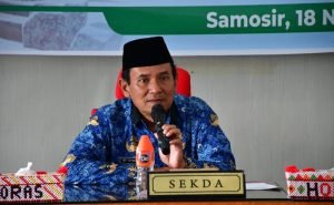 Sekdakab SAMOSIR Buka Sosialisasi Manfaat Program BPJS Ketenaga Kerjaan Sektor Jasa Konstruksi