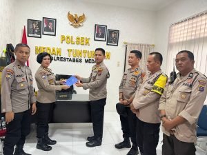 Kapolsek Medan Tuntungan Menerima Kunjungan Ditbinmas Polda Sumut