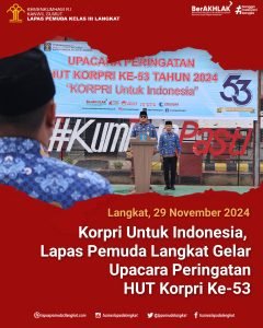 Korpri Untuk Indonesia, Lapas Pemuda Langkat Gelar Upacara Peringatan HUT Korpri Ke-53