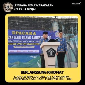 Lapas Binjai Gelar Upacara Peringatan HUT Korpri KE-53