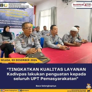 TINGKATKAN KUALITAS LAYANAN Kadivpas lakukan penguatan kepada seluruh UPT Pemasyarakatan