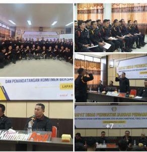 Rapat Dinas Penguatan Pengamanan dan Penandatanganan Komitmen Bersama Zero HALINAR Lapas Narkotika Langkat