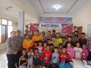 Kunjungi Panti Asuhan, Personel Polres Langkat Berikan Bantuan Sosial