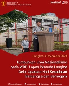 Tumbuhkan Jiwa Nasionalisme pada WBP, Lapas Pemuda Langkat Gelar Upacara Hari Kesadaran Berbangsa dan Bernegara