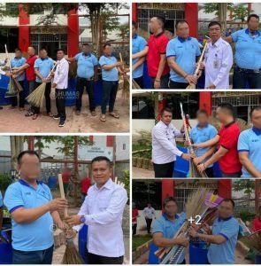 Tingkatkan Kebersihan Lingkungan, Lapas Narkotika Langkat Distribusikan Peralatan Kebersihan Kepada Warga Binaan