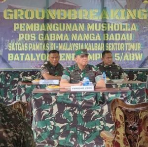 Pangdam V/Brw Ground breaking Pembangunan Musholla di Pos Gabma