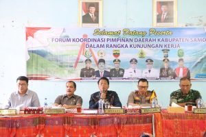 Jelang Nataru, Forkopimda Samosir Kunker di Kecamatan Pangururan
