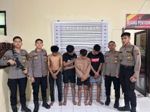 Polrestabes Medan Amankan 4 Pelaku Genk Motor