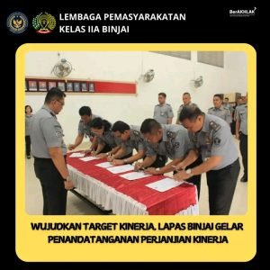 Wujudkan Target Kinerja, Lapas Binjai Gelar Penandatanganan Perjanjian Kinerja