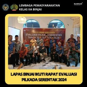 Lapas Binjai Ikuti Rapat Evaluasi Pilkada Serentak 2024