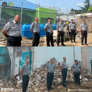 Langkah deteksi Dini Ka KPLP & Kasi ADM KAMTIB LAPAS Binjai Kontrol Langsung Pembangunan Blok Hunian