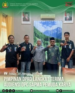 PIMPINAN DPRD LANGKAT TERIMA AUDENSI DPC SAPMA PEMUDA KARYA