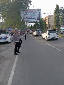 Polres Langkat Gelar Razia Ops Keselamatan Toba 2025 di Jalan Jendral KH.Z.Arifin