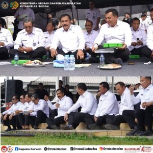 Rutan Kelas I Tanjung Gusta Medan Ikuti Makan Siang Bersama Menteri Imipas Dengan Warga Binaan Rutan Cipinang Secara Virtual