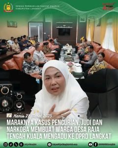 Maraknya Kasus Pencurian, Judi dan Narkoba Membuat Warga Desa Raja Tengah Kuala Mengadu ke DPRD Langkat