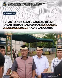 Rutan Pangkalan Brandan Gelar Pasar Murah Ramadhan, Ka Kanwil Ditjenpas Sumut Hadir Langsung