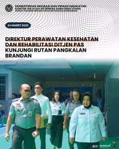 Direktur Perawatan Kesehatan dan Rehabilitasi Ditjen Pas Kunjungi Rutan Pangkalan Brandan