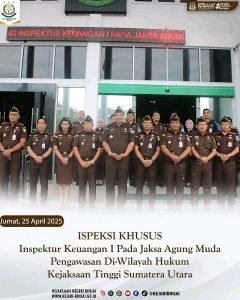 ISPEKSI KHUSUS&nbsp; Inspektur keuangan 1 pada jaksa Agung muda pengawas di wilayah hukum Kejaksaan negeri tinggi Sumatera Utara