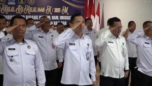 Rutan Kelas 1 Tanjung Gusta Medan Ikuti Apel Bersama Dan Halal Bihalal Kemenko Hukum, Ham, Imigrasi dan Pemasyarakatan