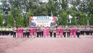 Kapolres Langkat Pimpin Sertijab Empat Kapolsek.