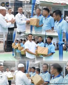 “Semarak HBP Ke-61, Rutan Tanjung Pura Berikan Hadiah Kepada Warga Binaan Pemenang Lomba”