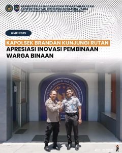 Kapolsek Brandan Kunjungi Rutan, Apresiasi Inovasi Pembinaan Warga Binaan