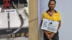 Polres Labuhanbatu&nbsp; Amankan Pria&nbsp; Petantang-petenteng&nbsp; Mengancam&nbsp;&nbsp; Membawa Arit dan&nbsp; Palu di Lahan&nbsp; Sengketa Sawit