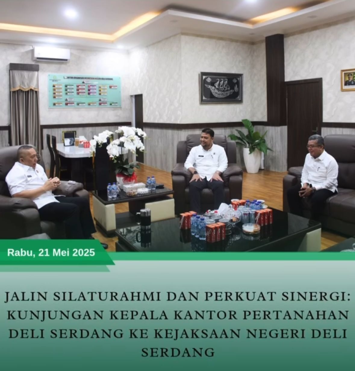 Perkuat Sinergi Lintas Lembaga, Kantor Pertanahan Deli Serdang Audiensi ke Kejari